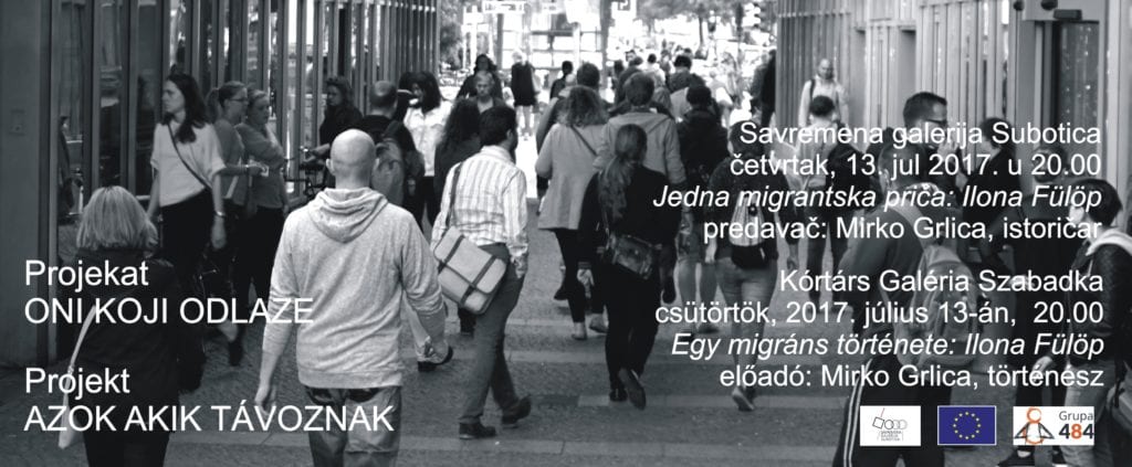 SAVREMENA GALERIJA SUBOTICA: PREDAVANJE “JEDNA MIGRANTSKA PRIČA – ILONA FÜLÖP”