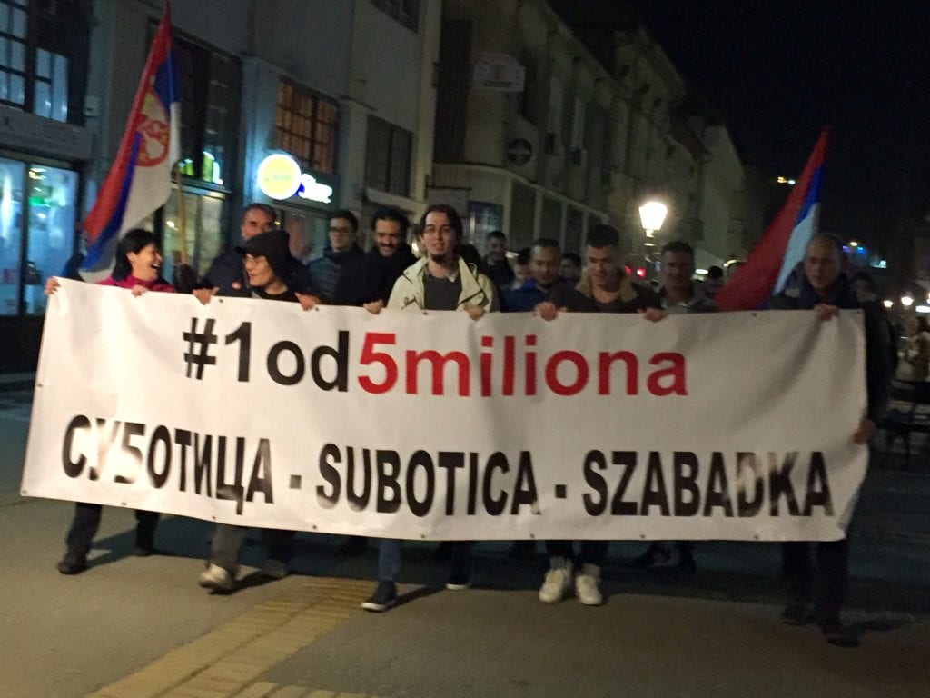 SUBOTICA: OVO U STVARI NIJE PROTEST PROTIV VUČIĆA, OVO JE PROTEST PROTIV SVIH NJIH
