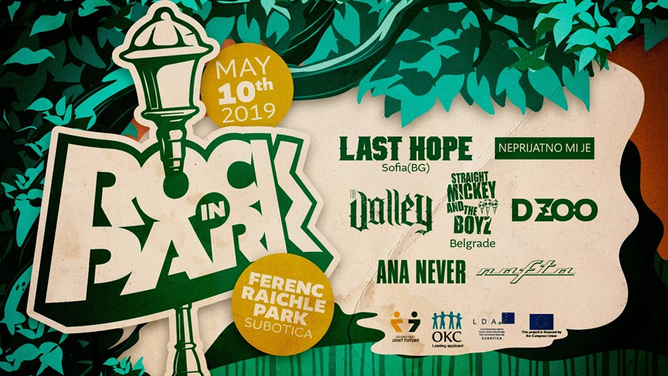 LDA SUBOTICA NAJAVLJUJE: ROCK IN PARK U PETAK U RAJHLOVOM PARKU