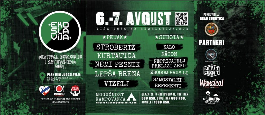 Drugi Festival ekologije i antifašizma “Ekoslavija” počinje u petak, 6. avgusta (DETALJAN PROGRAM)