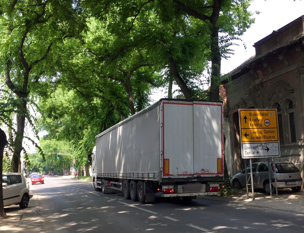 Subotica: Privremeno se menja režim saobraćaja za teretnjake na teritoriji grada