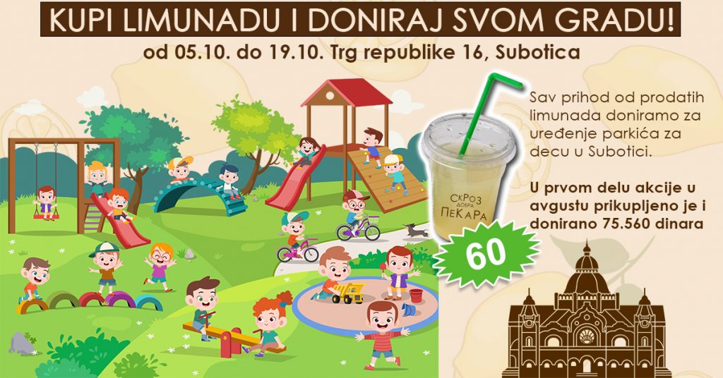U toku akcija “Kupi limunadu i doniraj svom gradu”: Prikupljena sredstva namenjena uređenju dečijih parkova