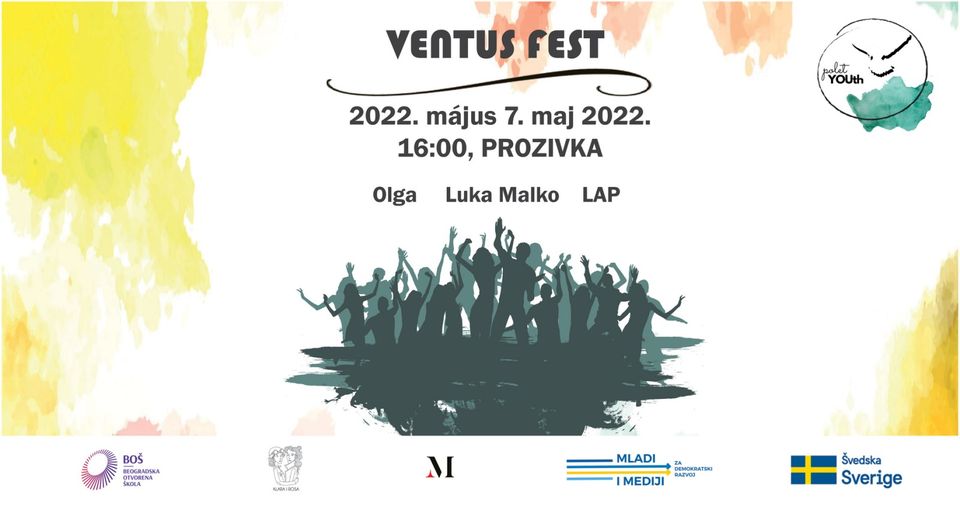 Mladi za mlade: Ventus Fest u subotu, 7. maja, na Prozivci