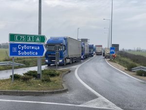 protest kamioni granica Kelebija