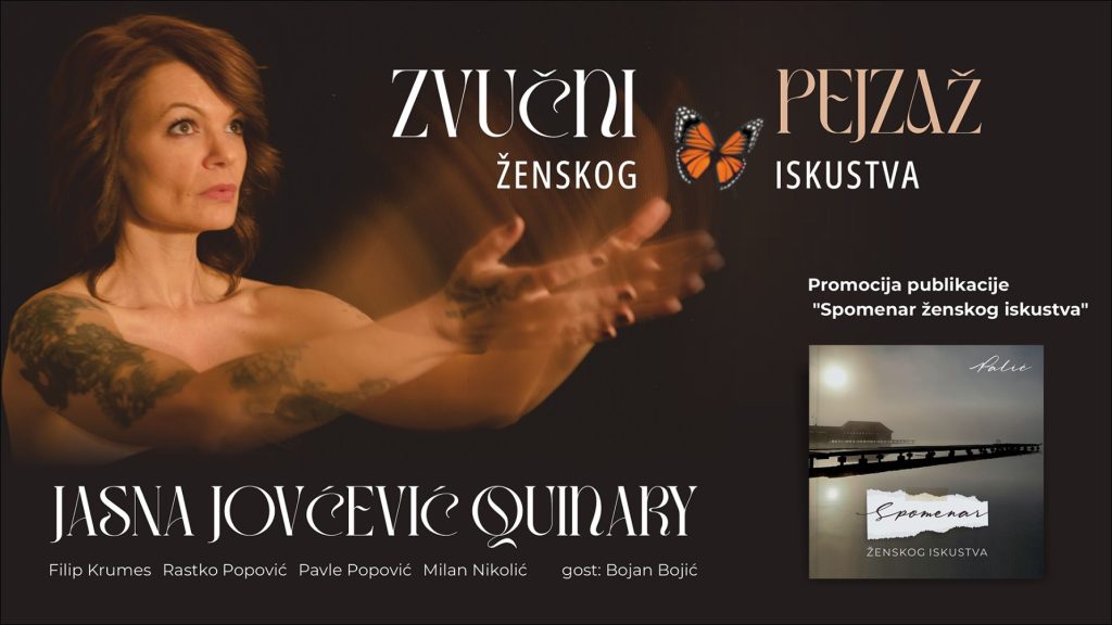 Pozorište „Deže Kostolanji“: Jasna Jovićević Quinary koncert i promocija „Spomenara ženskog iskustva“