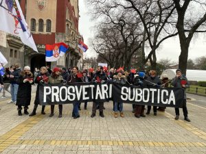 prosvetari protest studenti