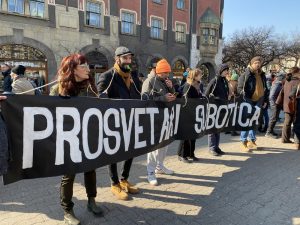 studenti protest prosvetari