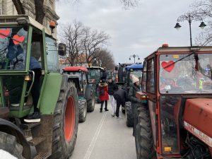 studenti protest traktori