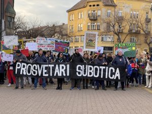 prosvetari protest studenti