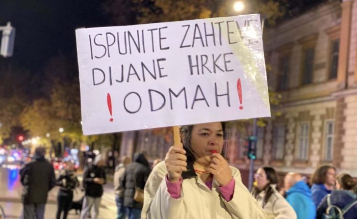 Dijana Hrka protest